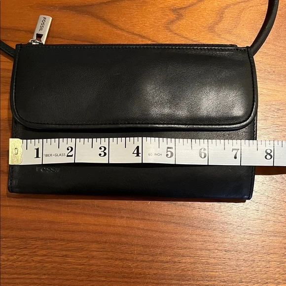 Fossil Black Leather Crossbody Bag - Picture 9 of 14